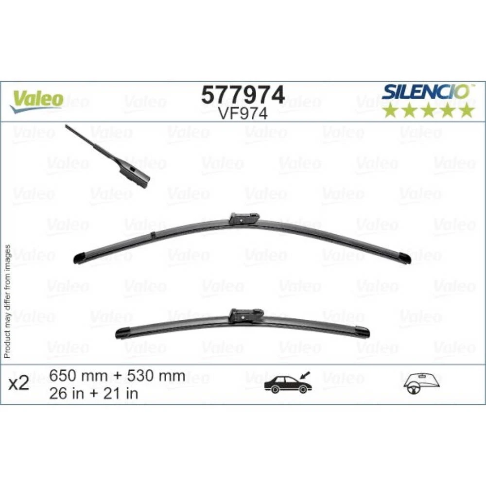 Stikla tīrītāji Valeo Silencio Flat automašīnai Audi A6