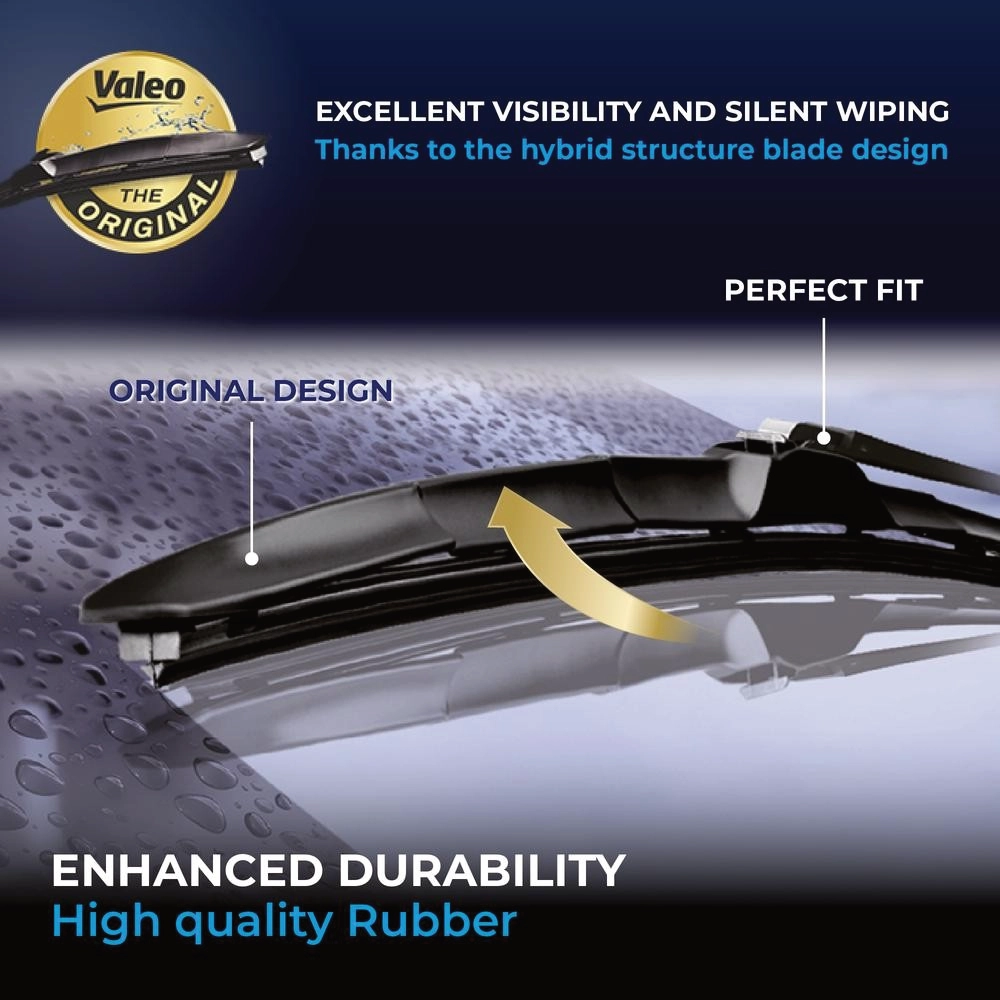 Front wiper blade set Valeo Silencio Hybrid 450 & 450 mm for Chevrolet Suburban 8 1992-1999