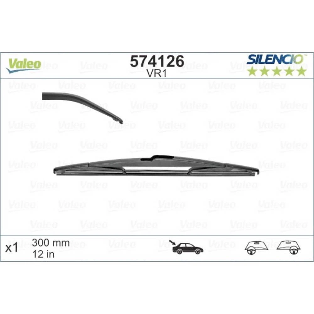 Stikla tīrītāji Valeo Silencio Rear automašīnai Cadillac Escalade
