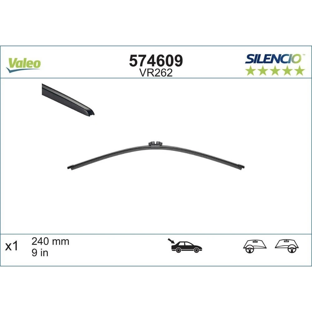 Rear wiper blade Valeo Silencio Rear 240 mm for Haval M6 2021-2026