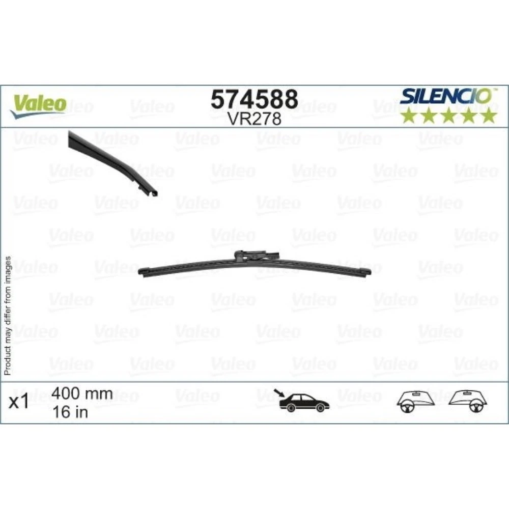 Задня щітка Valeo Silencio Rear 400 мм для Renault Trafic 3 2014-2026