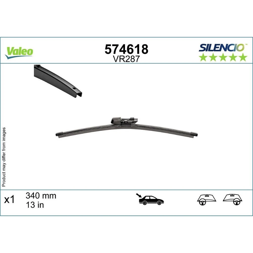 Front wiper blade set Valeo Silencio Flat 475 & 475 mm for Volkswagen Lupo 2003-2005