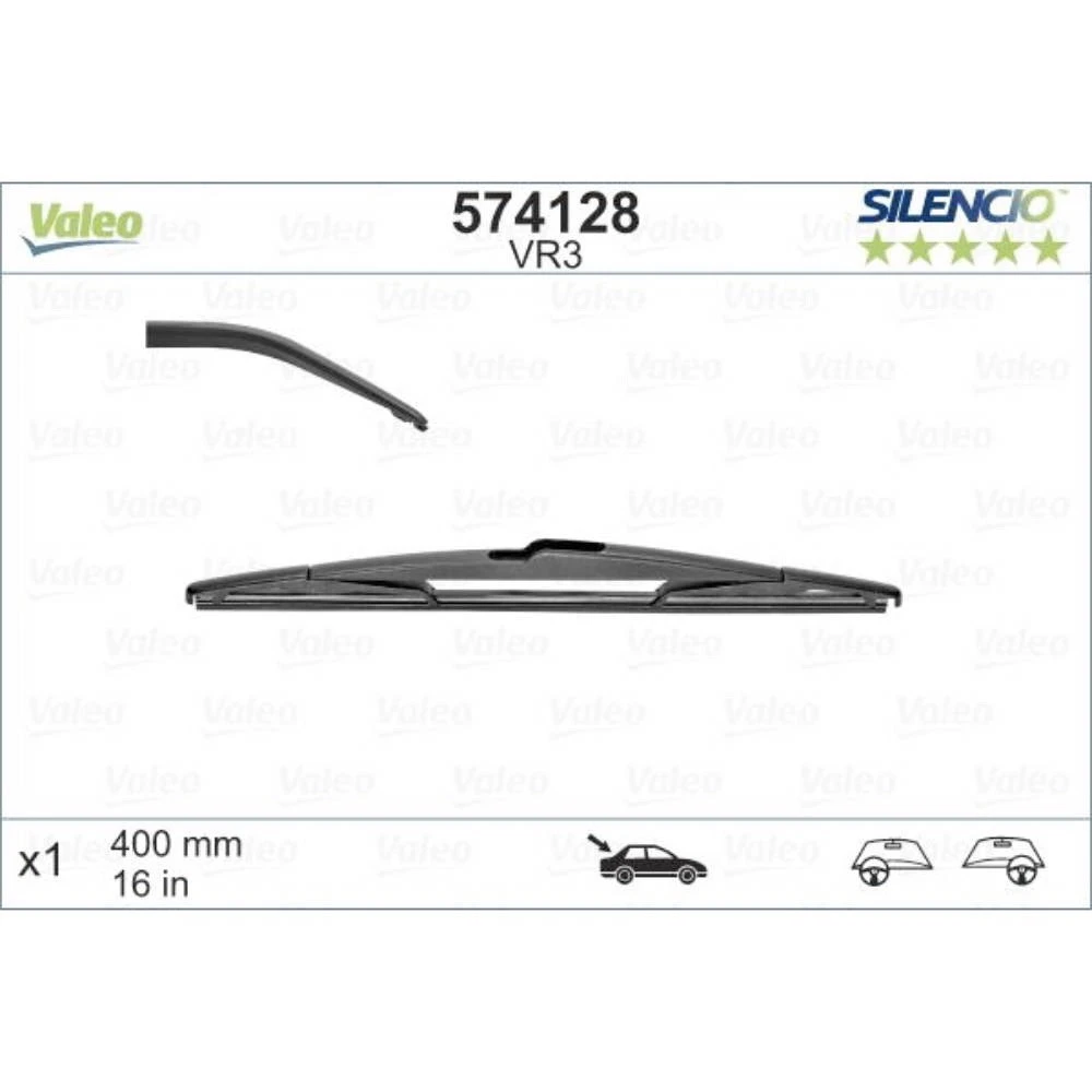 Задний дворник Valeo Silencio Rear 400 мм для Opel Corsa C 2000-2006