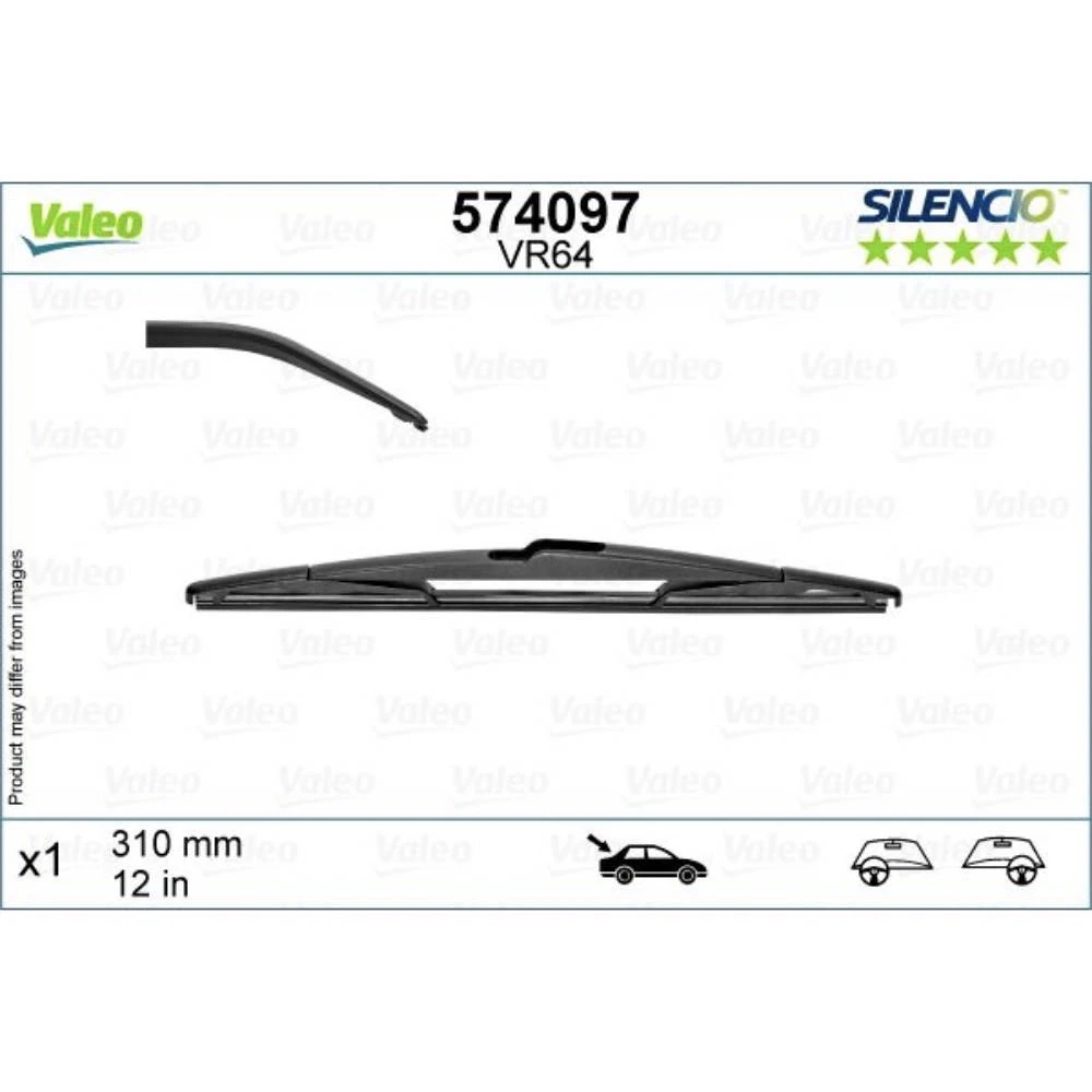 Stikla tīrītāji Valeo Silencio Rear automašīnai KIA Cee'd